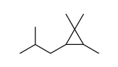 1,1,2-trimethyl-3-(2-methylpropyl)cyclopropane结构式