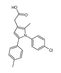 2-[1-(4-chlorophenyl)-2-methyl-5-(4-methylphenyl)pyrrol-3-yl]acetic acid结构式