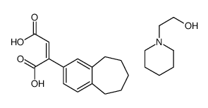 2-piperidin-1-ylethanol,(E)-2-(6,7,8,9-tetrahydro-5H-benzo[7]annulen-3-yl)but-2-enedioic acid结构式