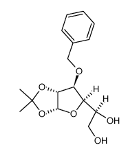 1,2-O-isopropylidene-3-O-benzyl-α-D-glucofuranose Structure