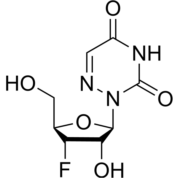 3’-Deoxy-3’-fluoro-6-azauridine Structure