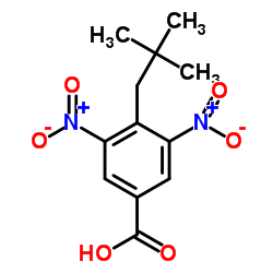 4-(2,2-Dimethylpropyl)-3,5-dinitrobenzoic acid结构式