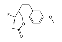 1-Acetoxy-6-methoxy-1.2-difluormethylen-1.2.3.4-tetrahydronaphthalin结构式