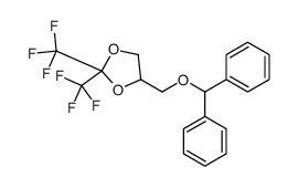 4-(benzhydryloxymethyl)-2,2-bis(trifluoromethyl)-1,3-dioxolane结构式