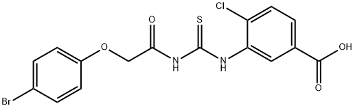 3-[[[[(4-bromophenoxy)acetyl]amino]thioxomethyl]amino]-4-chloro-benzoic acid结构式