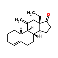 13-乙基-11-亚甲基-4-雌烯-17-酮结构式