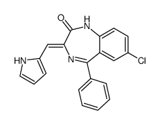 7-chloro-5-phenyl-3-pyrrol-2-ylmethylene-1,3-dihydro-benzo[e][1,4]diazepin-2-one结构式