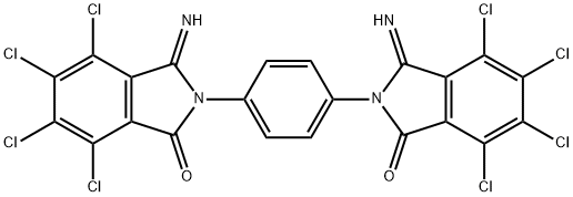 2,2'-(1,4-Phenylene)bis(4,5,6,7-tetrachloro-3-iminoisoindolin-1-one) structure