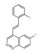 Cinnoline,6-fluoro-4-[2-(2-fluorophenyl)ethenyl]- structure