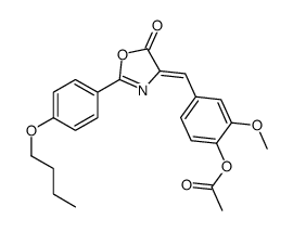 [4-[[2-(4-butoxyphenyl)-5-oxo-1,3-oxazol-4-ylidene]methyl]-2-methoxyphenyl] acetate Structure
