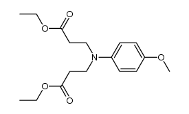 3,3'-(4-methoxy-phenylimino)-di-propionic acid diethyl ester结构式
