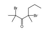 2,4-dibromo-2,4-dimethylheptan-3-one Structure