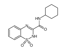 1,1-dioxo-1,2(4)-dihydro-1λ6-benzo[1,2,4]thiadiazine-3-carboxylic acid cyclohexylamide结构式