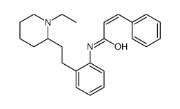 N-[2-[2-(1-ethylpiperidin-2-yl)ethyl]phenyl]-3-phenylprop-2-enamide结构式