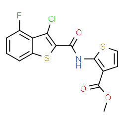 3-Thiophenecarboxylicacid,2-[[(3-chloro-4-fluorobenzo[b]thien-2-yl)carbonyl]amino]-,methylester(9CI)结构式