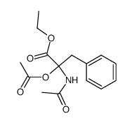 2-acetoxy-2-acetylamino-3-phenyl-propionic acid ethyl ester Structure