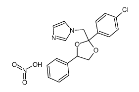 1-[2-(4-Chloro-phenyl)-4-phenyl-[1,3]dioxolan-2-ylmethyl]-1H-imidazole; compound with nitric acid Structure