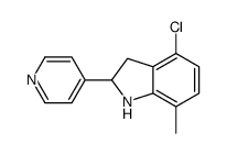 1H-Indole,4-chloro-2,3-dihydro-7-methyl-2-(4-pyridinyl)-(9CI)结构式