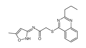 Acetamide, N-(5-methyl-3-isoxazolyl)-2-[(2-propyl-4-quinazolinyl)thio]- (9CI)结构式