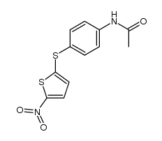 acetic acid-[4-(5-nitro-[2]thienylmercapto)-anilide]结构式