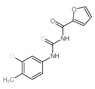 N-[(3-chloro-4-methyl-phenyl)thiocarbamoyl]furan-2-carboxamide结构式