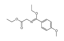 N-[ethoxy-(4-methoxy-phenyl)-methylene]-glycine ethyl ester Structure