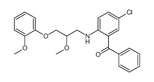 {5-Chloro-2-[2-methoxy-3-(2-methoxy-phenoxy)-propylamino]-phenyl}-phenyl-methanone Structure