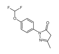 2-[4-(difluoromethoxy)phenyl]-5-methyl-4H-pyrazol-3-one Structure