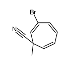 3-bromo-1-methylcyclohepta-2,4,6-triene-1-carbonitrile结构式