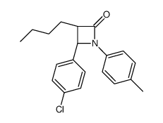 (3S,4S)-3-butyl-4-(4-chlorophenyl)-1-(4-methylphenyl)azetidin-2-one Structure
