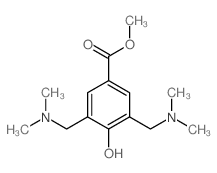 Benzoic acid,3,5-bis[(dimethylamino)methyl]-4-hydroxy-, methyl ester Structure