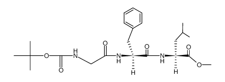 N-(tert-butyloxycarbonyl)glycyl-L-phenylalanyl-L-leucine methyl ester Structure