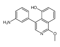 4-(3-aminophenyl)-1-methoxyisoquinolin-5-ol结构式