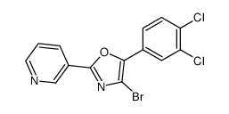 4-bromo-5-(3,4-dichlorophenyl)-2-pyridin-3-yl-1,3-oxazole Structure