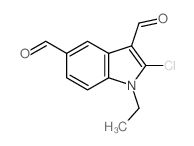 1H-Indole-3,5-dicarboxaldehyde,2-chloro-1-ethyl-结构式