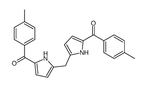 [5-[[5-(4-methylbenzoyl)-1H-pyrrol-2-yl]methyl]-1H-pyrrol-2-yl]-(4-methylphenyl)methanone结构式