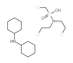 bis(2-chloroethyl)amino-(chloromethyl)phosphinic acid; N-cyclohexylcyclohexanamine Structure