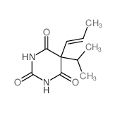 5-propan-2-yl-5-[(E)-prop-1-enyl]-1,3-diazinane-2,4,6-trione结构式