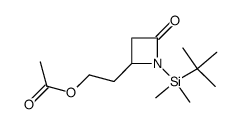N-(t-butyldimethylsilyl)-4-(2-acetoxyethyl)-azetidin-2-one Structure