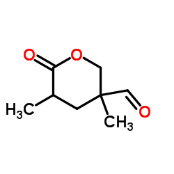 2H-Pyran-3-carboxaldehyde, tetrahydro-3,5-dimethyl-6-oxo- (9CI) picture