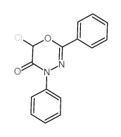 4H-1,3,4-Oxadiazin-5(6H)-one,6-chloro-2,4-diphenyl- Structure