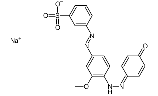 sodium 3-[[4-[(4-hydroxyphenyl)azo]-3-methoxyphenyl]azo]benzenesulphonate Structure