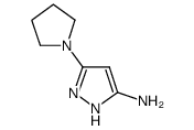 5-(吡咯烷-1-基)-1H-吡唑-3-胺结构式