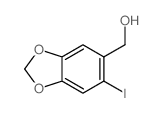 1,3-Benzodioxole-5-methanol,6-iodo- structure