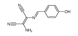 (2Z)-2-Amino-3-{[(1E)-(4-hydroxyphenyl)methylidene]-amino}but-2-enedinitrile结构式