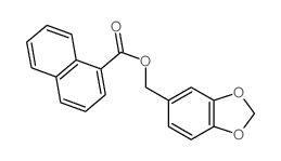 benzo[1,3]dioxol-5-ylmethyl naphthalene-1-carboxylate结构式