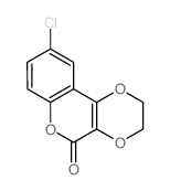 9-chloro-2,3-dihydro-[1,4]dioxino[2,3-c]chromen-5-one结构式