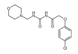 Urea, 1-((p-chlorophenoxy)acetyl)-3-(morpholinomethyl)-结构式