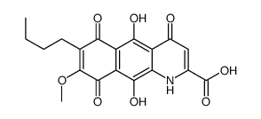 7-Butyl-5,10-dihydro-4,6,9-trihydroxy-8-methoxy-5,10-dioxobenzo[g]quinoline-2-carboxylic acid Structure
