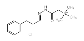 trimethyl-[(3-phenylpropylideneamino)carbamoylmethyl]azanium结构式